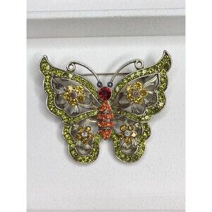 🔥💎RARE Vtg JULIANA D&E Large Butterfly Bug Figural Pin Brooch Pendant